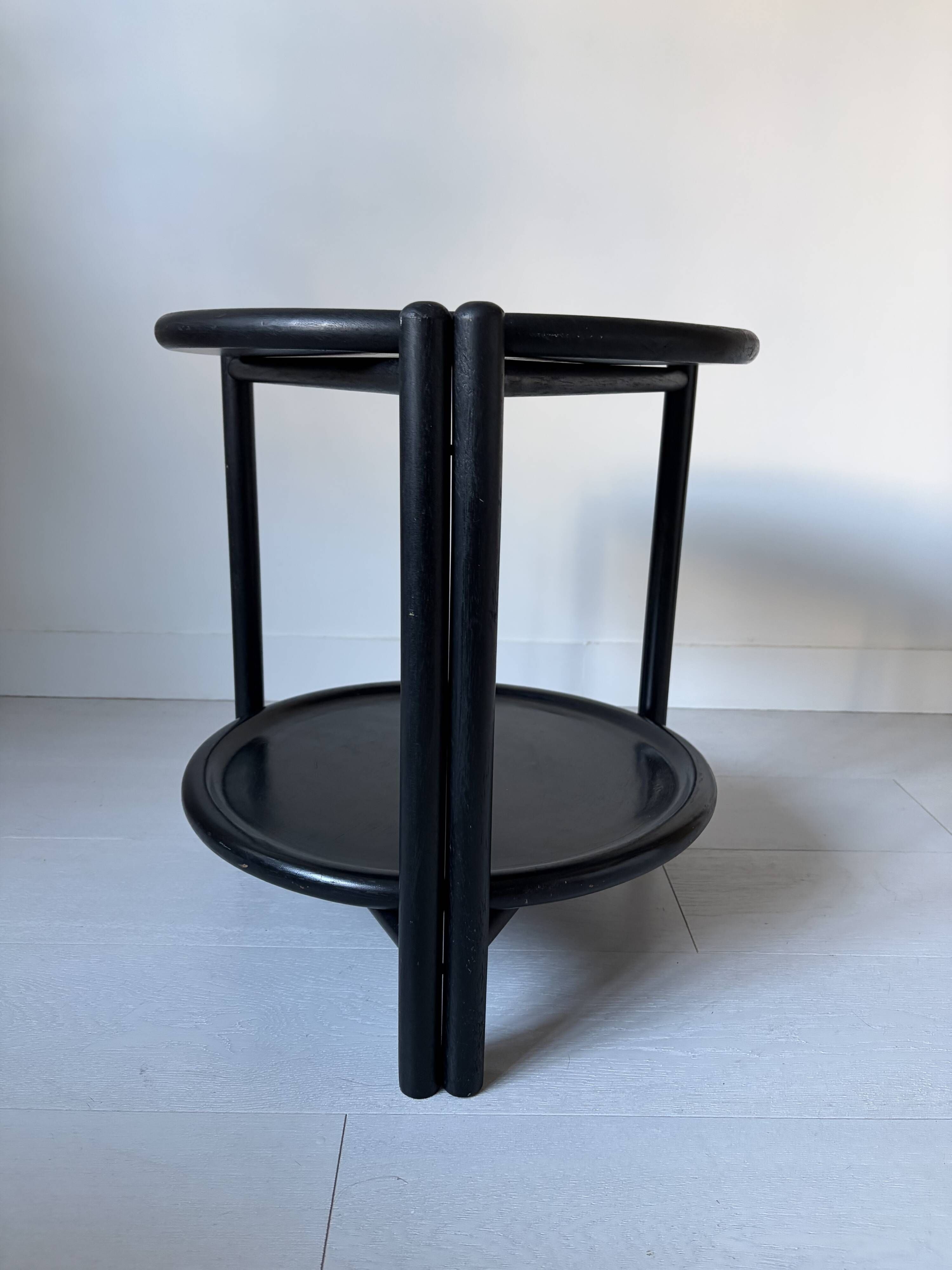 Bar cart from the 60s-70s in its factory black version, attributed to Jens Quistgaard.
