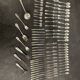 Art Deco menagere in silver metal