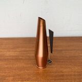 Carafe Vase Cooper and Teak German Mid-Century, 1950s