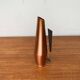 Carafe Vase Cooper and Teak German Mid-Century, 1950s