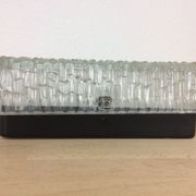Square Holophane wall light in cut glass, 1960s.