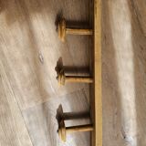 Patère 3 branches en bois tourné