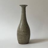 Pear-shaped vase in pyrite stoneware, La borne France 1950