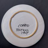 Ceramic art plate signed CORRAO