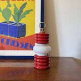 Space age lantern-shaped table lamp, Ceramiche Fiorentine Italy, 1970s