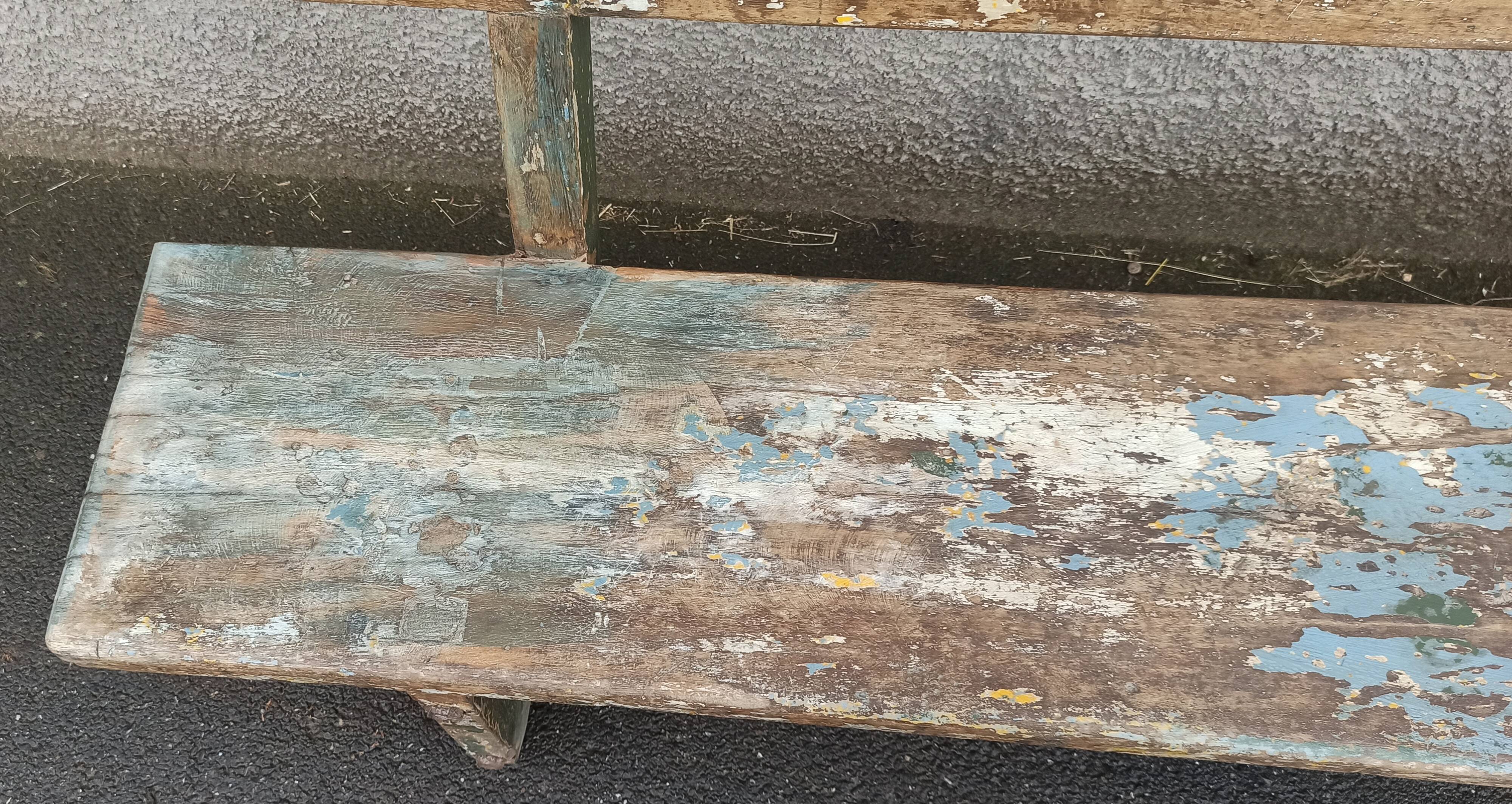 Old wooden bench with beautiful patina
