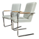 Unique Chrome and grey leather chairs made on demand 1980s