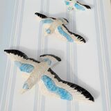 3 vintage ceramic birds