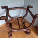 Dagobert curule armchair with chimera heads 19th century
