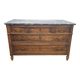 Commode ancienne de style Louis XVI avec plateau en marbre gris