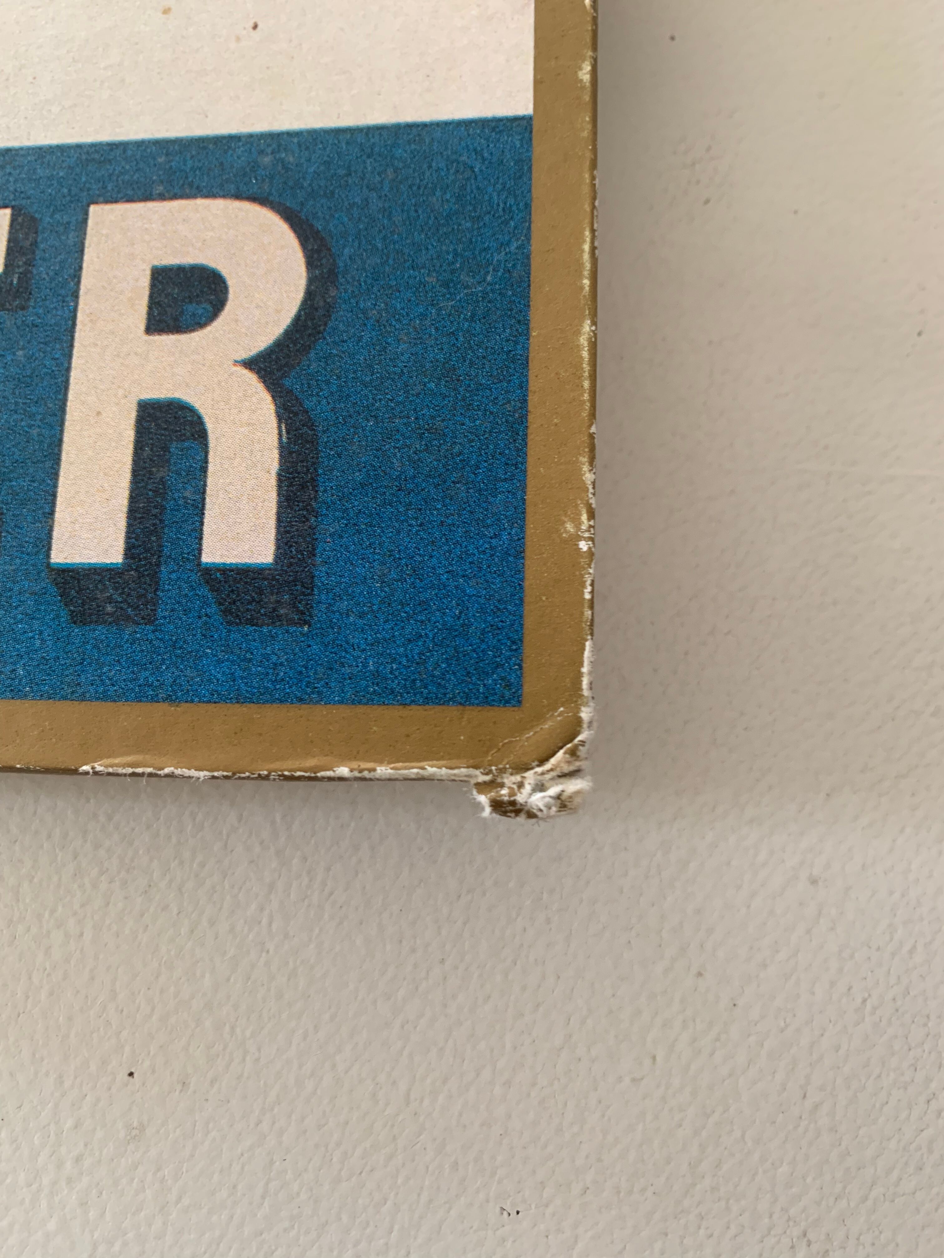 Old cardboard poster