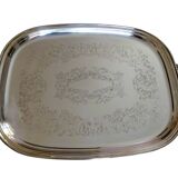 Rectangular silver-plated tray from the St Hilaire house.