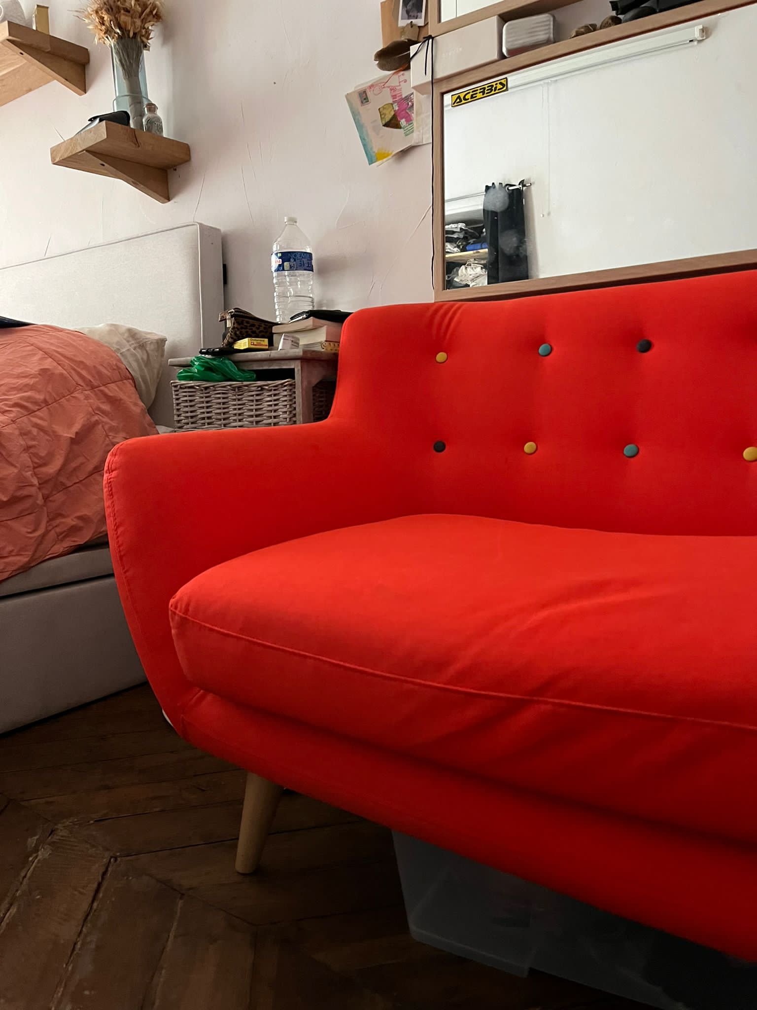 Orange sofa