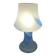 Vintage Murano Opaline Mushroom Lamp with Tinsel Diffuser? Blu Table