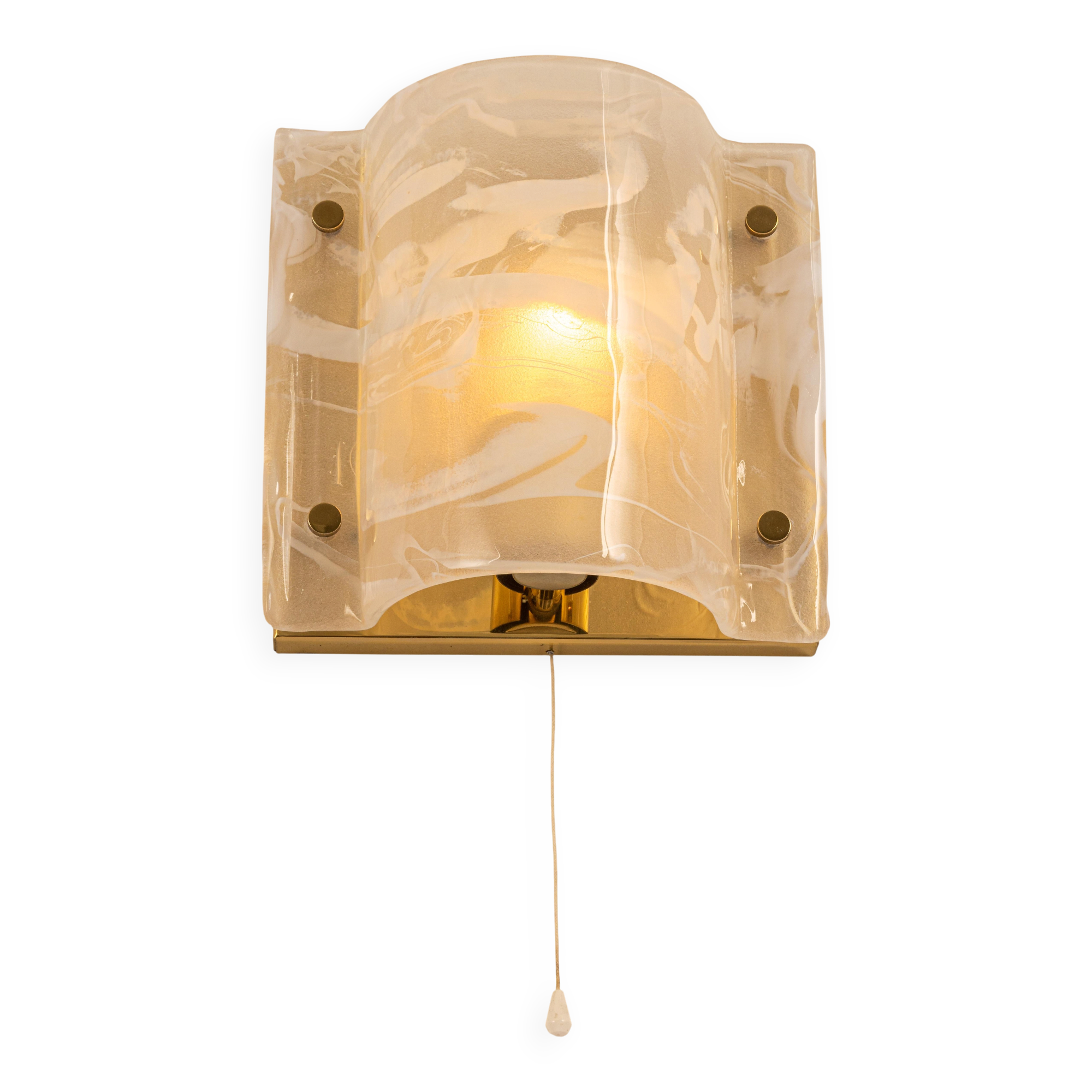 Pair of Murano glass wall sconces by Hillebrand, Germany, 1970s.