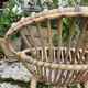 Set of 3 vintage rattan armchairs