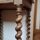 Side table, Louis XIII style console in walnut.