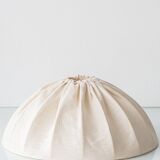 Large Scandinavian Pine Table Lamp with Fabric Shade, 1960s-1970s