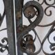 Double wrought iron door