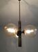 60s gold metal glass chandelier