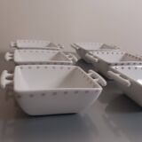 6 square porcelain ramekins