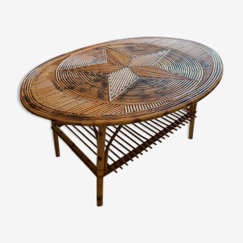 Rattan coffee table