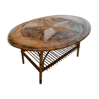 Rattan coffee table