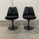 2 replica Saarinen Tulip chair black dining chair