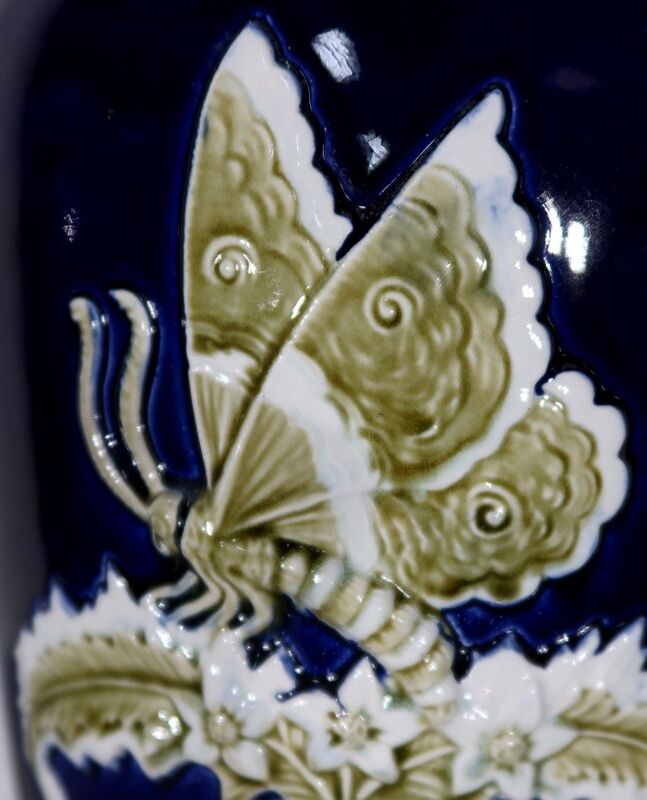 Earthenware vase, faience factory of fives lille - early twentieth century