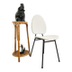 Chaise années 50 en tissu bouclette