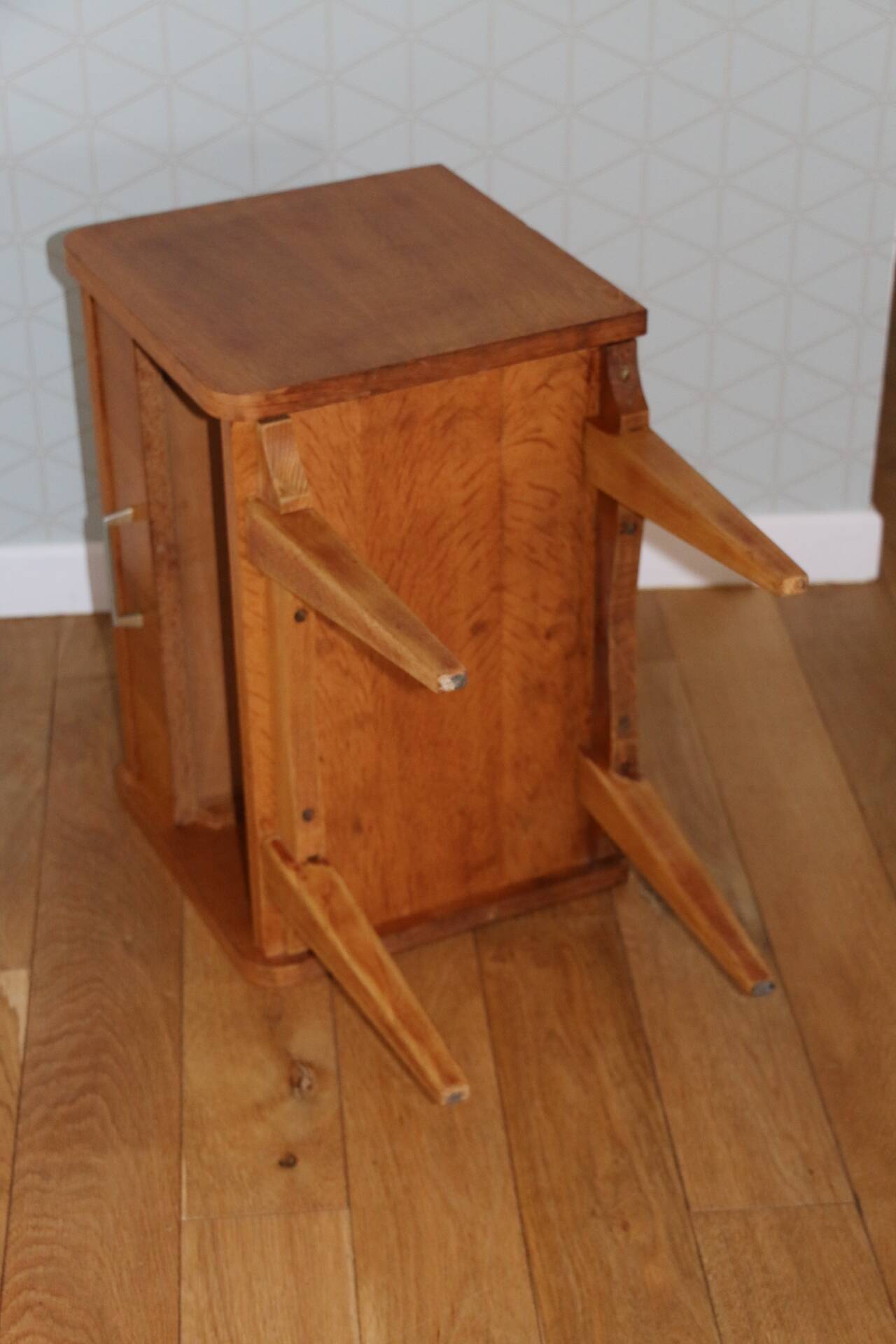 Oak bedside table with drawer, 1960