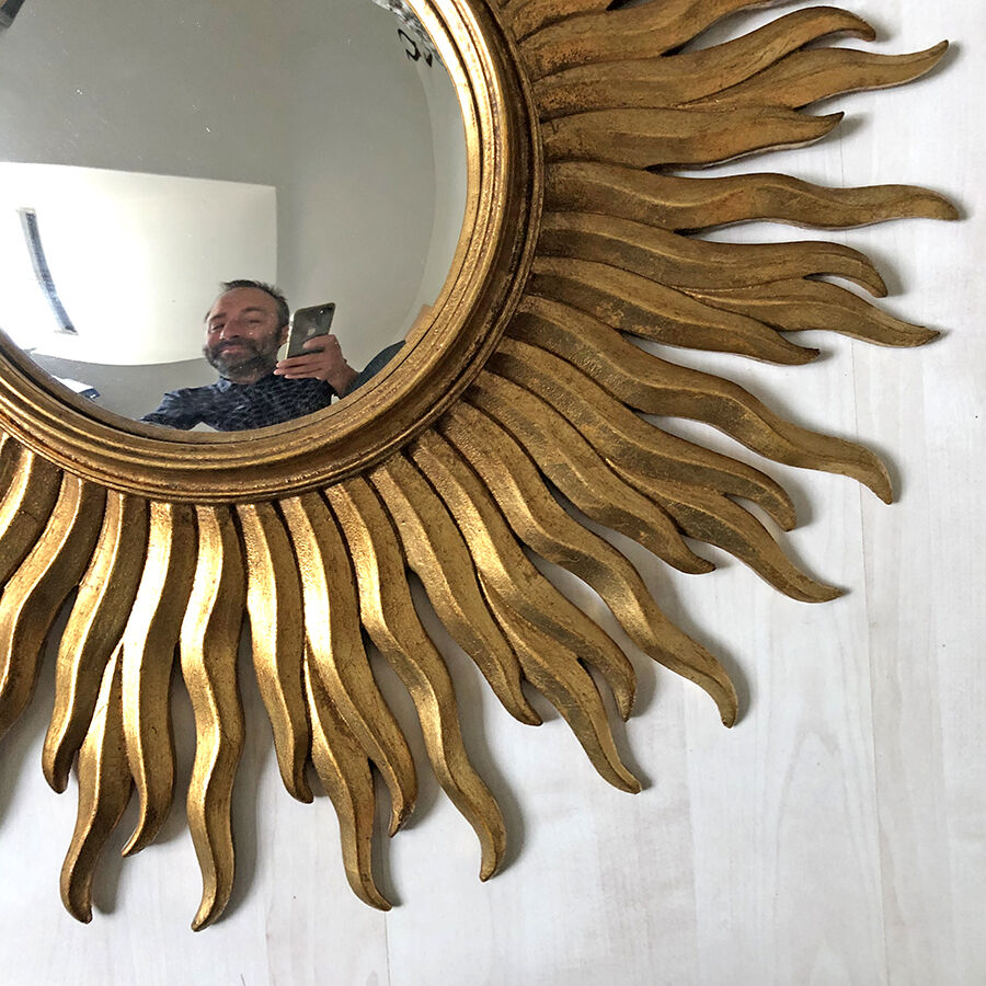 Vintage convex sun mirror 70