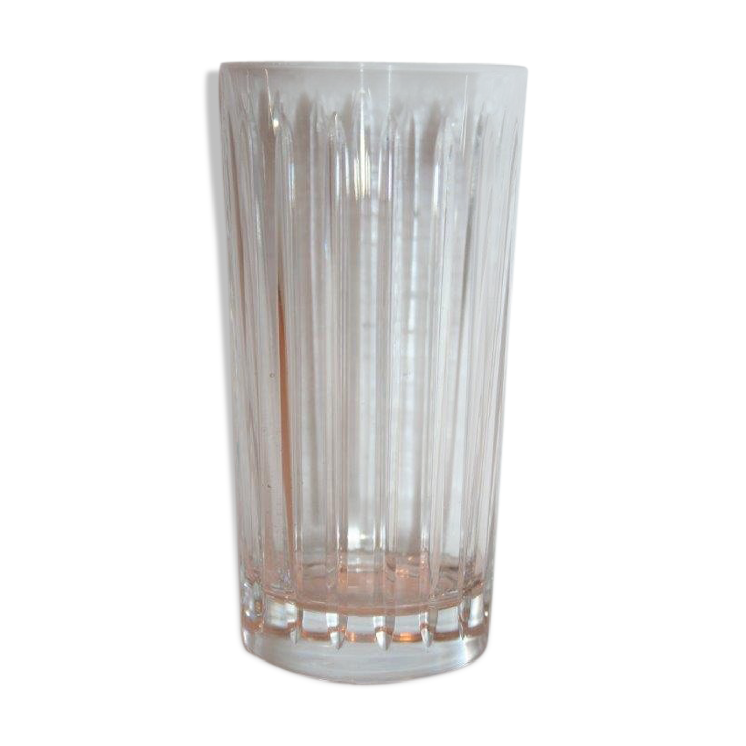 vase or glass crystal of Paris signed ht 14 cm