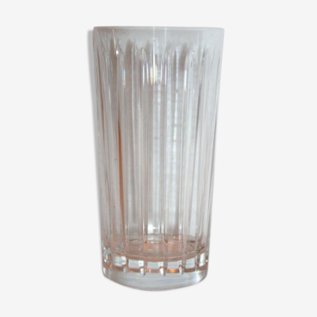 vase or glass crystal of Paris signed ht 14 cm