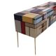 Murano Coloured Glass and Brass Sideboard Composed of 6 Drawers