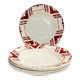 5 hollow earthenware plates burgundy ceranord St Amand