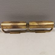 Brass wall lamps with adjustable shades, 1950-60s Denmark