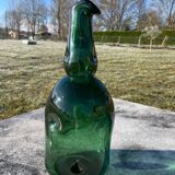 Large blown glass bottle - Vintage 70's - Empoli Glassworks - Italy
