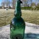 Grande bouteille en verre soufflé - Vintage 70’s - Verrerie Empoli - Italie