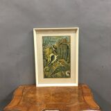 Lino Cut On Paper - Frederick Austin