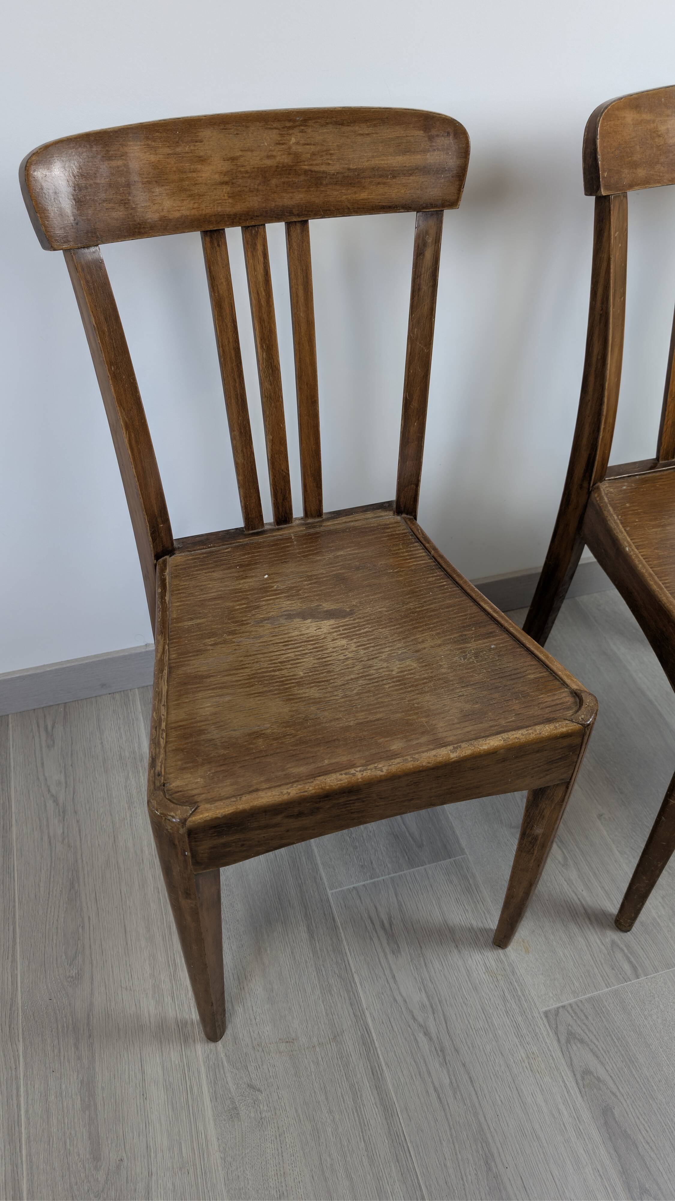 Stella bistro chairs – Vintage pair in wood, retro charm