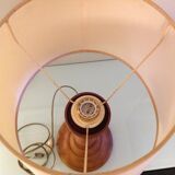 Turned wood lamp vintage 60s-70s
