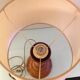 Turned wood lamp vintage 60s-70s