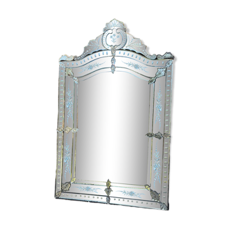 Miroir Napoléon III en verre de Venise vers 1880 104x162cm