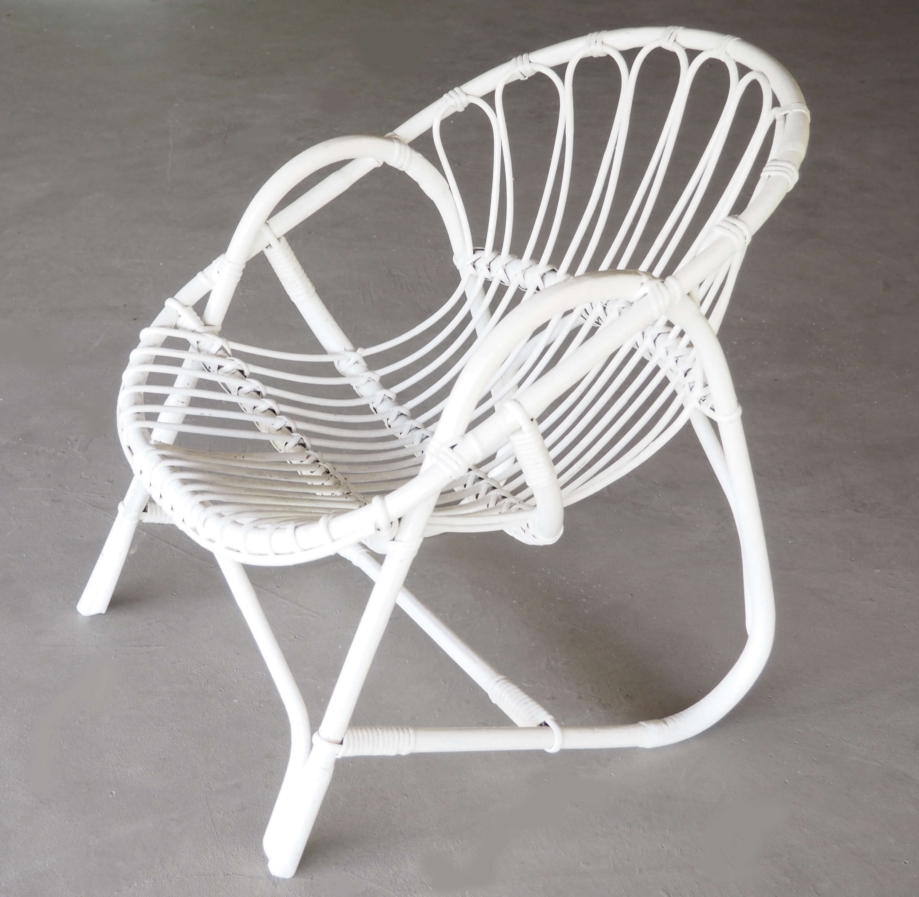 Paire de fauteuils rotin