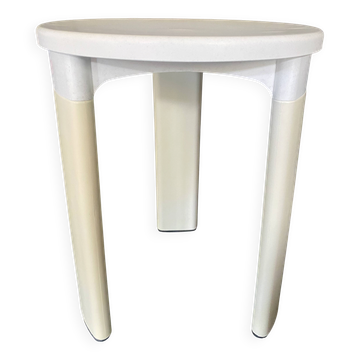 Vintage white tatay stool from the 70s.