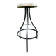 Wood and metal stool