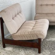 Paire de fauteuils scandinaves chauffeuses vintage 1960