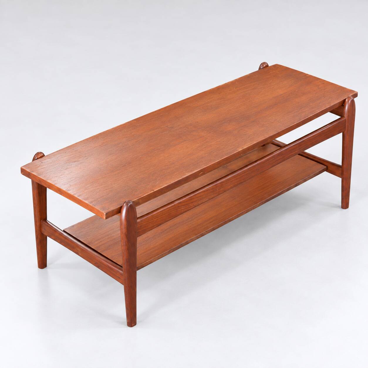 Vintage teak coffee table with reversible top