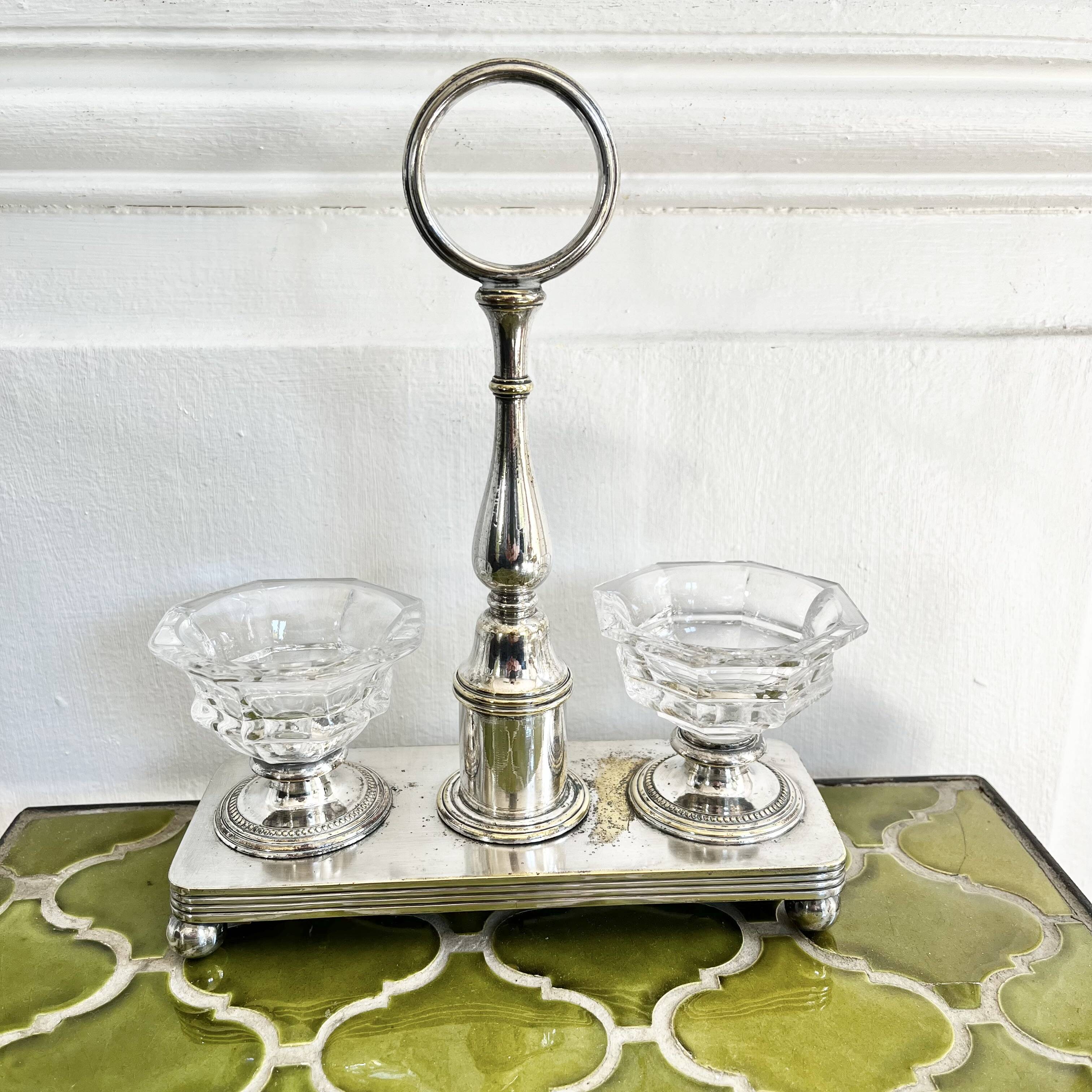 Double salt cellar signed Christofle